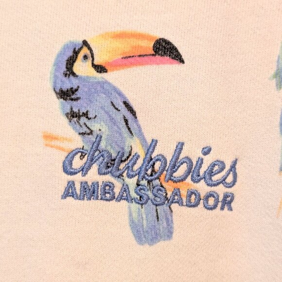 The Nutter Chubbies Ambassador Mens Size L Tropical Birds Pullover Sweatshirt - Picture 6 of 10